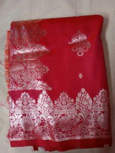 Elegant Pink Banarasi Silk Saree