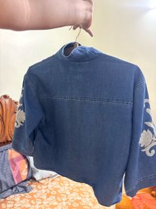 Embroidered Denim Shirt