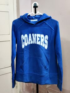 💥BUY1GET1💥 blue hooded sweatshirt with "COANERS"