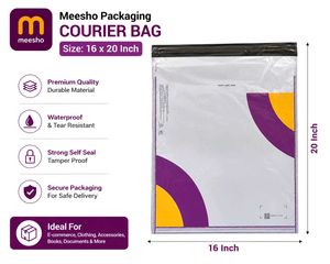 Meesho Courier Bags , Size 16"×20" (Pack Of 10)