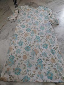 Elegant Floral Kurta with Sequins