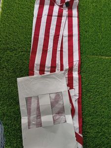 JOHN PLAYERS Red &amp; White Striped Cotton Shir