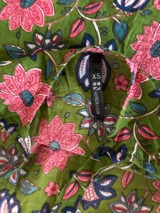 Green Floral Kurta