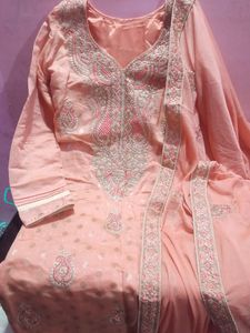 Party Wear Kurta Set Heavy Zardozi Work 3 Pic