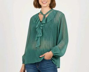 Stylish Teal Patterned Top