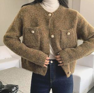 Chic Cropped Cardigan Sweater