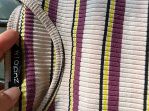 Striped Ribbed T-Shirt