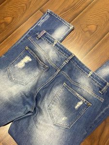 Evan London Distressed Denim Jeans