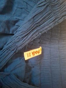 Blue Eyelet Ethnic Skirt