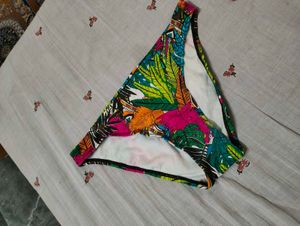Vibrant Tropical Print Bikini Bottom