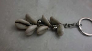 Boho Cowrie Shell Keychain