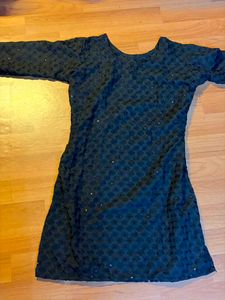 Elegant black Embroidered kurti