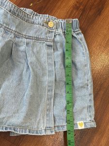 Girls Solid denim skort