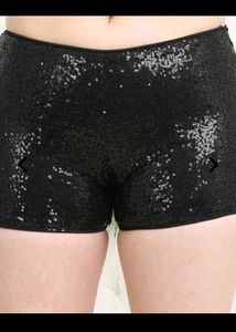Shein sequined mini hot pants with side zip