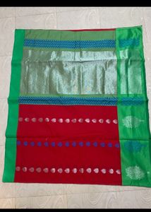 Elegant Red &amp; Green Saree