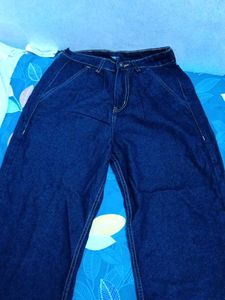 Dark Wash Wide Leg Denim Jeans