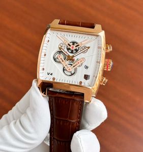 TAG Heuer V4 Watch - Rose Gold &amp; Brown Leather