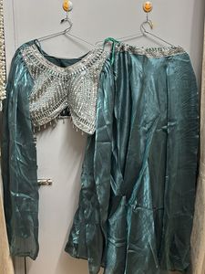 Teal Embellished Lehenga Choli Set