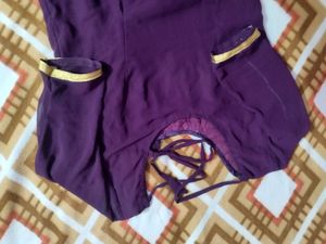 Designer Embroidered Purple Kurta