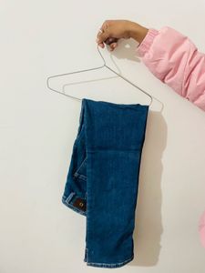 Blue Denim Jeans straight slim
