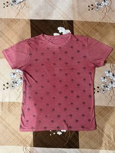 Vintage Washed Pink T-Shirt For Men 🌴