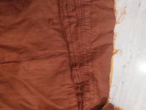 Elegant Brown Silk Blouse
