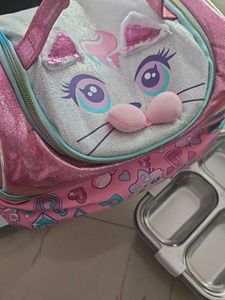 Cute Cat Lunch Bag & lunc