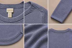 DUSTY LAVENDER TEXTURED KNIT CURVED HEM SWEATER