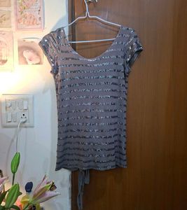 Y2K backless sequin top