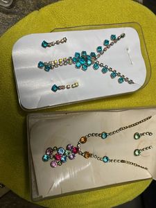 Combo Elegant Turquoise Crystal Necklace