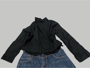 Black Button-Up Blouse