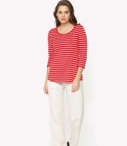 Striped 3/4 Sleeve Top
