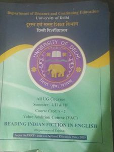 Reading Indian Fiction in English Textbook