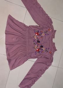 Cute Ruffled Pink Top