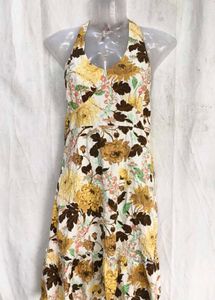 34167. Floral Halter Neck Dress