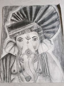 Pencil Sketch of Lord Ganesha