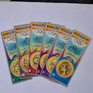 1972 Munich Olympic Medals BIG STAMPS