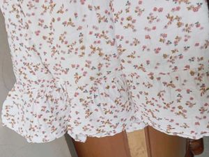 Cute Floral Print Midi Skirt