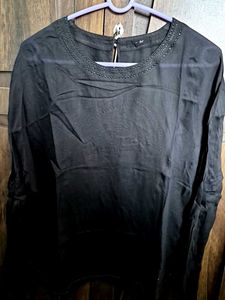 Elegant Black Embellished Top