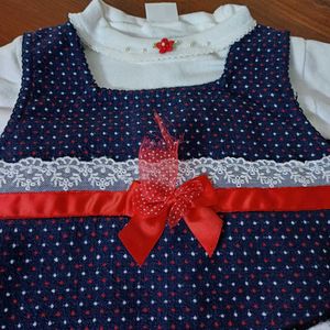 Designer Woollen Tunic Party Dress For Kids 3 to 6