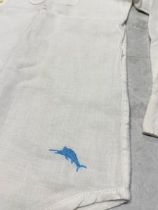 Tommy Bahamas 100% Linen Shirt with Shark 🦈