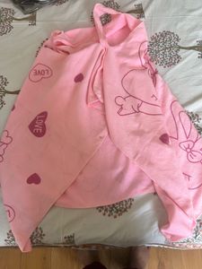 Cute Pink Bath Robe with Bunny Print
