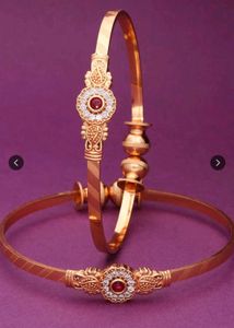 3 piece Gold Plated Bangles with Intricate Designs