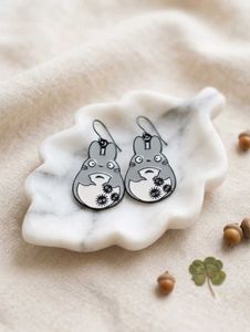 Ghibli inspired Totoro earrings 🌱