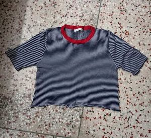 Striped T-Shirt crop