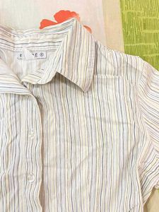 pinstriped button-Down Shirt