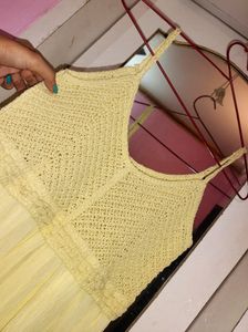 Yellow Croshea Top With Free Outer