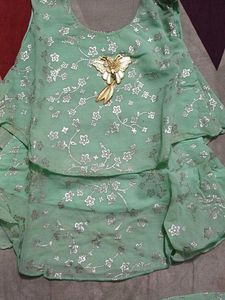 Girls Mint Green  Skirt Set