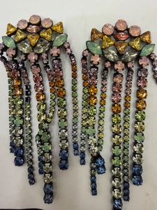 Zara Crystal Paved Fringe Earrings