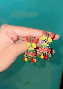 Butterfly Jhumka Earrings